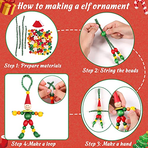 16PCS Christmas Crafts DIY Beads Ornaments Kits L4116