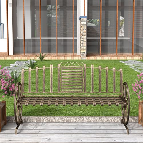 Outdoor Garden Bench with Built-in Table P6749