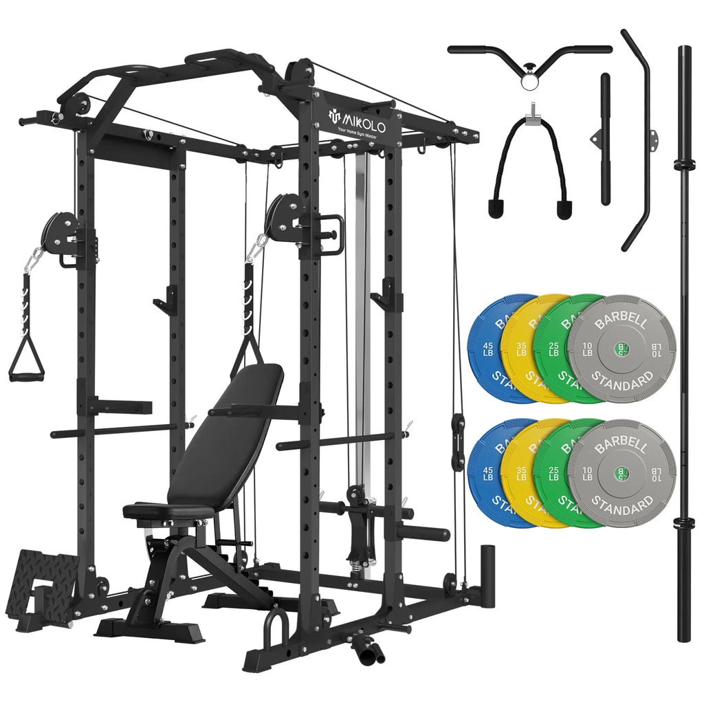 1500 lbs Power Rack Cage with Cable Crossover Machine B530949