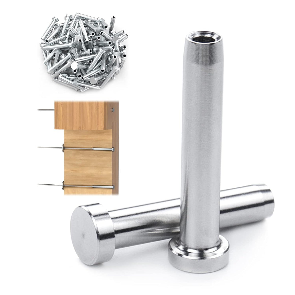 100Pack 1/8 T316 Stainless Steel Cable Railing Kit R369