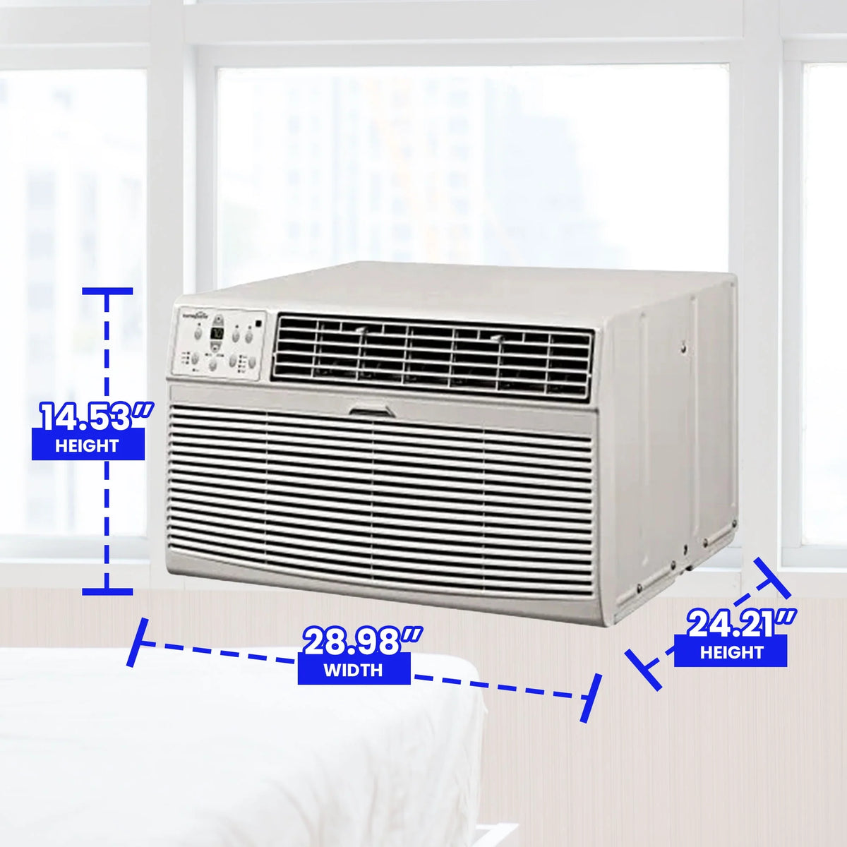 8000 BTU Through the Wall Air Conditioner with Remote Control X7416