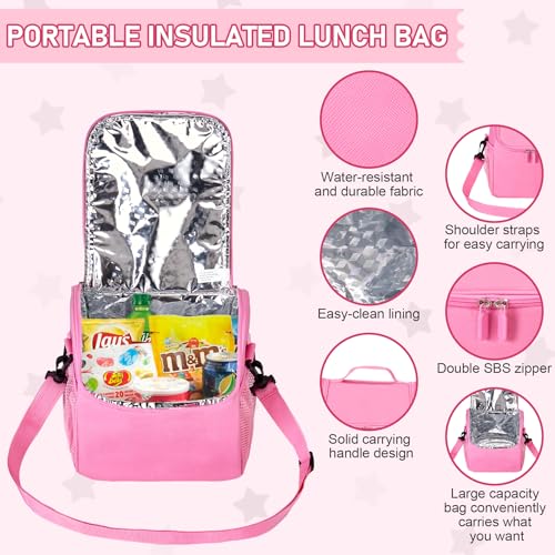 Black 3 Compartment Leak-Proof Bento Lunch Box with Soup Thermo, Tumbler, Lunch Bag and Ice Pack K28647