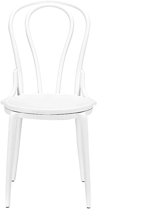 White Plastic Chair Set of 1 Q254448