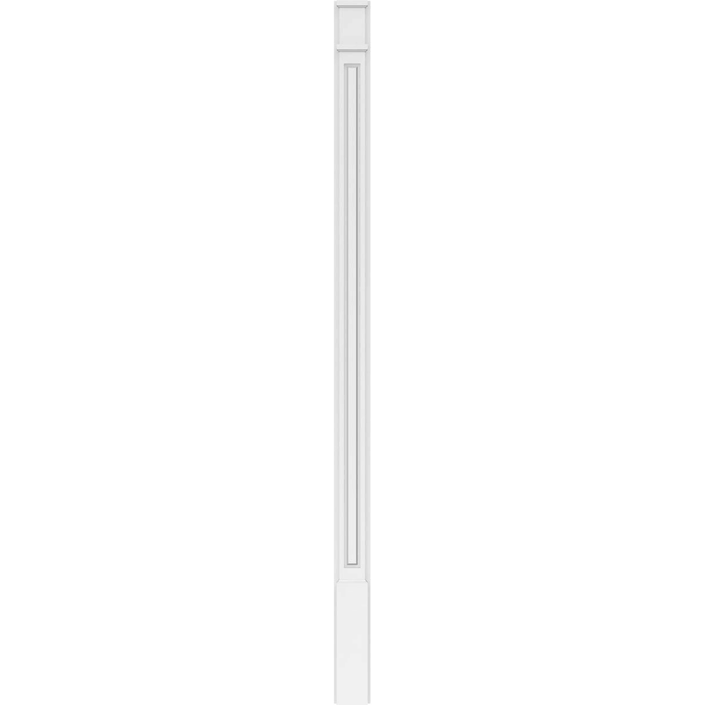 PVC Raised Panel Pilaster with Decorative Capital & Base (Pair) X95086