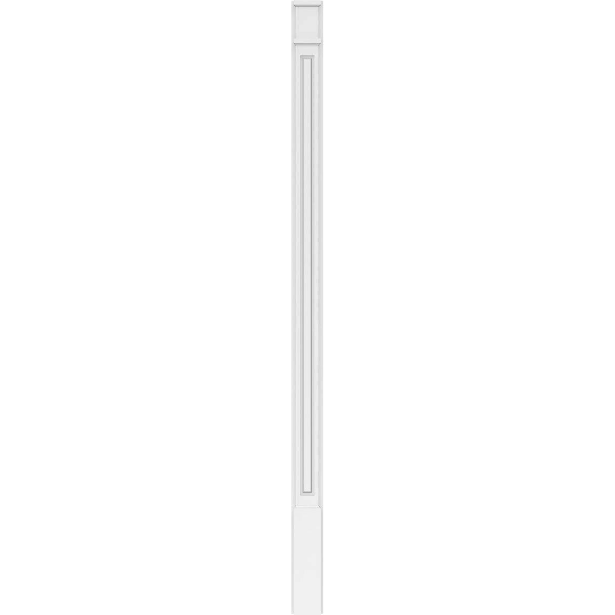 PVC Raised Panel Pilaster with Decorative Capital & Base (Pair) X95086