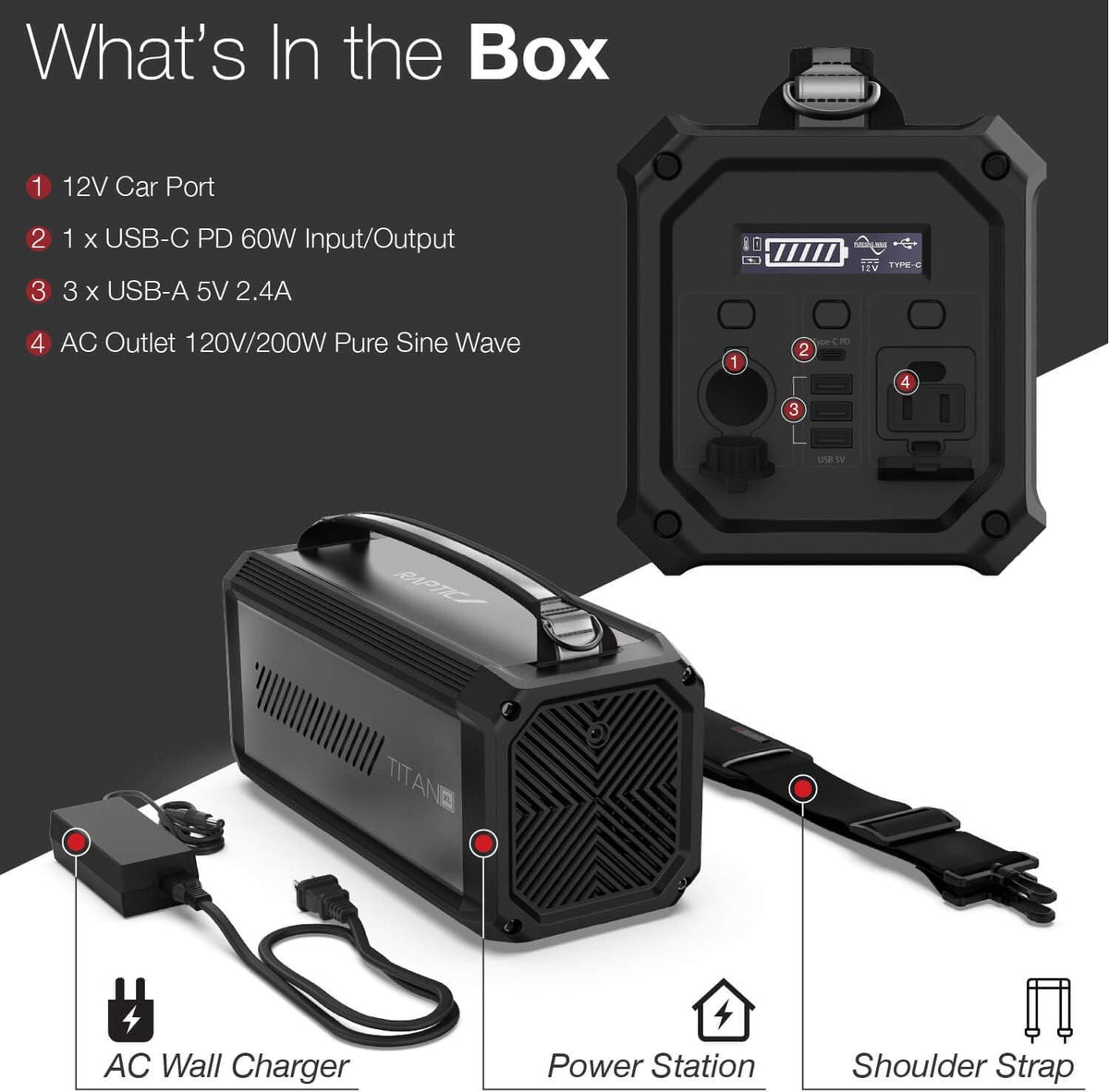 Portable Power Station 500Wh Lithium Battery E84405