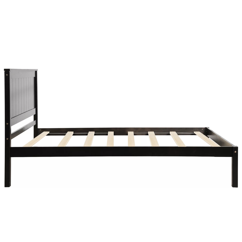 Twin Size Wood Platform Bed Frame with Headboard T58471