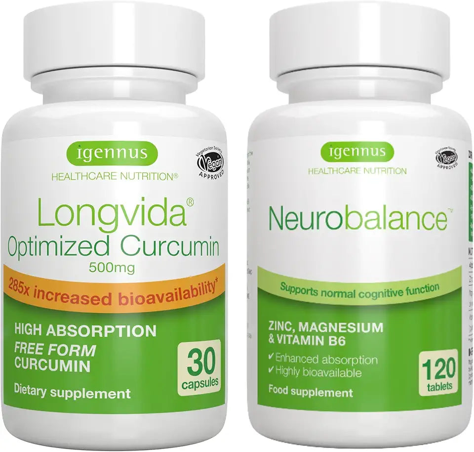 500mg Curcumin Zinc Magnesium B6 Vegan Bundle Z641