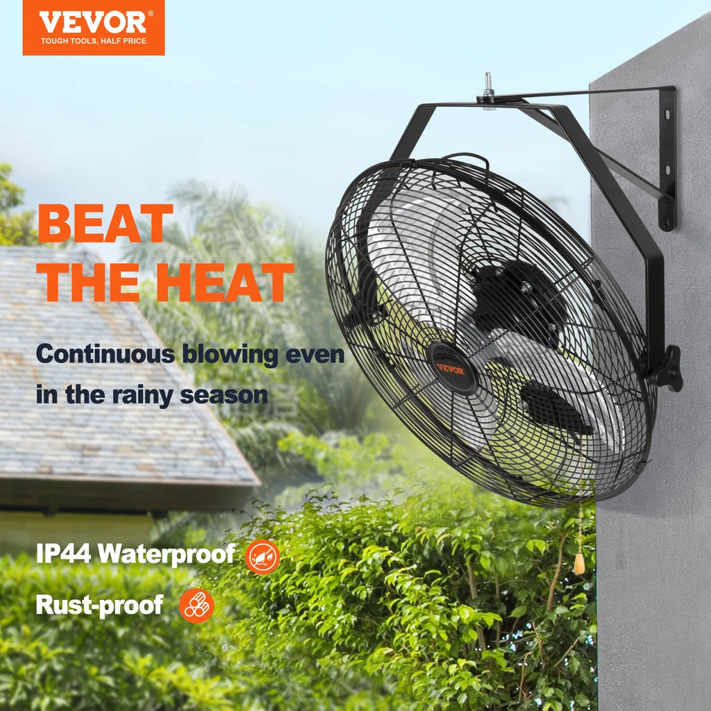 Wall Mount Oscillating Fan 17.6'' 3 Speed Waterproof B40134