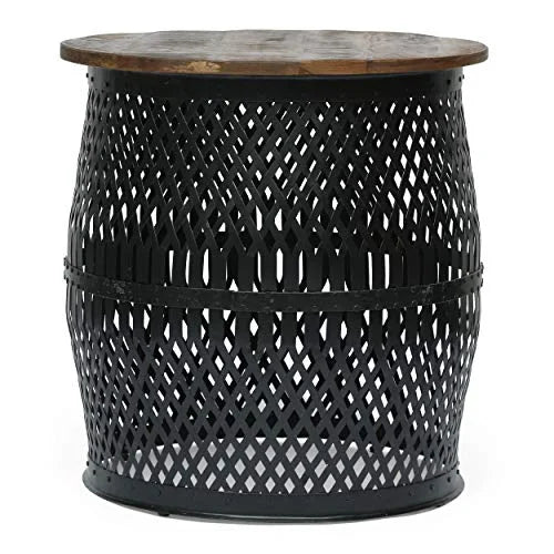 Black Natural Side Table S3243