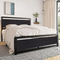 Full Bed Frame with Headboard Black T752064