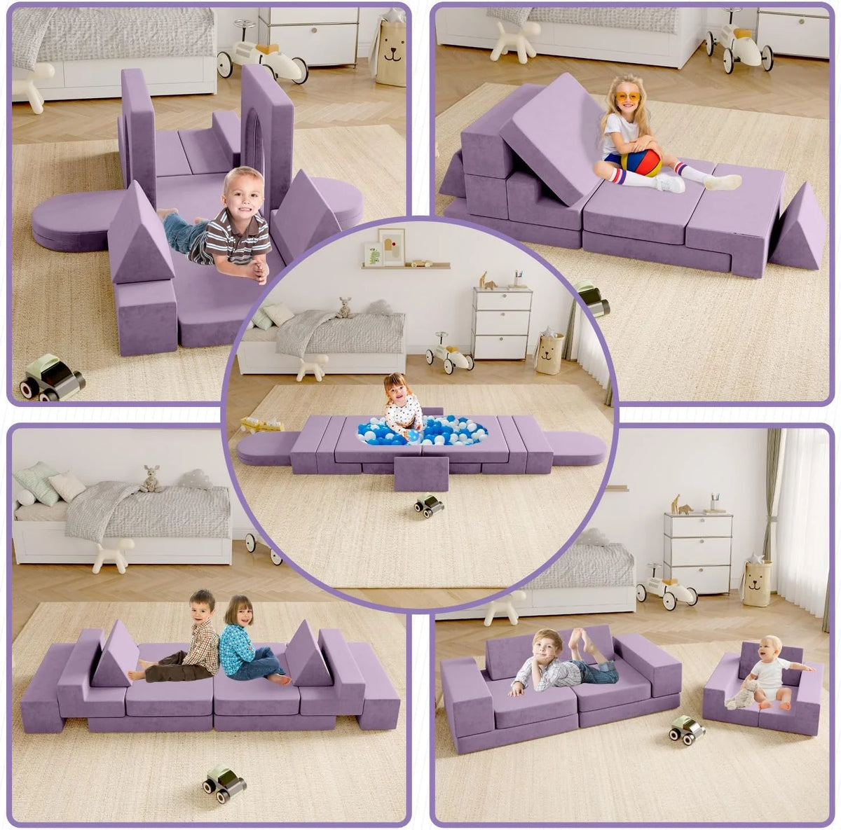 13Pcs Kids Couch Modular Toddler Sofa Z1554