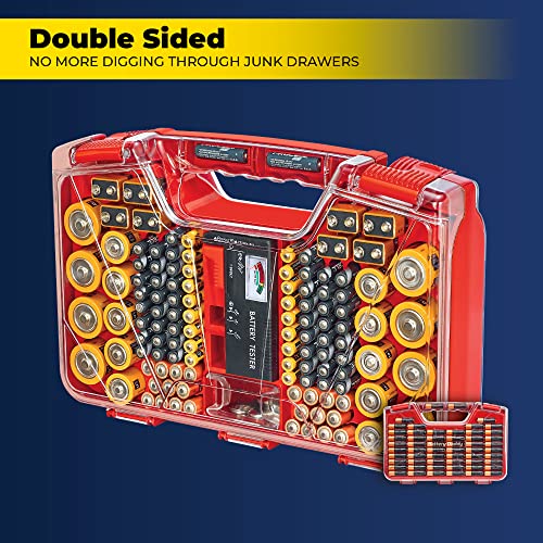Battery Organizer Storage Case with Tester T724486
