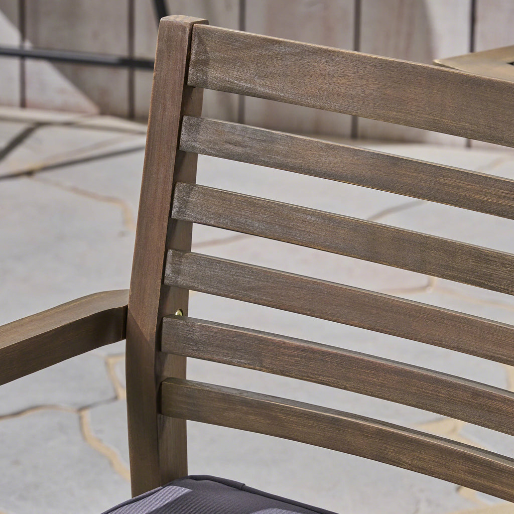 Acacia Wood Outdoor Dining Chairs Set of 2 C4157