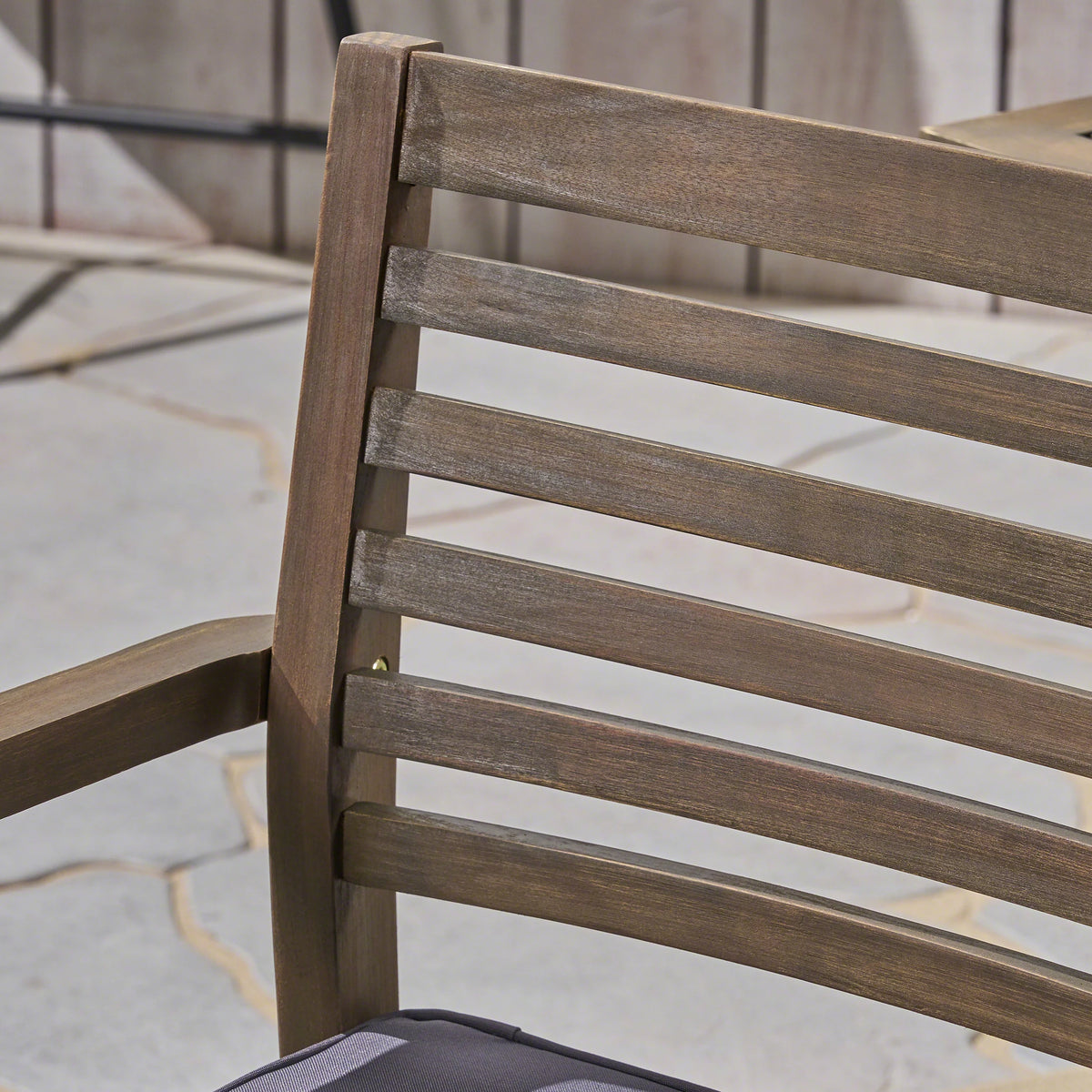 Acacia Wood Outdoor Dining Chairs Set of 2 C4157