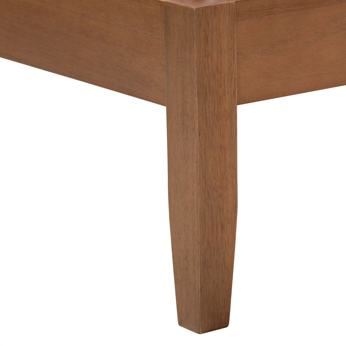 Walnut Brown Wood Queen Size Platform Bed T1484