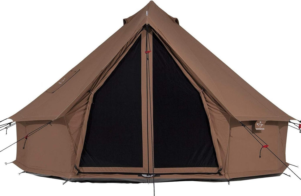 Canvas Bell Tent with Stove Jack, Waterproof 4 Season Cotton Canvas Tent P6982