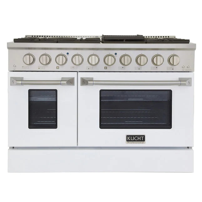 White 48 Dual Fuel Range with 4 Burners G89713
