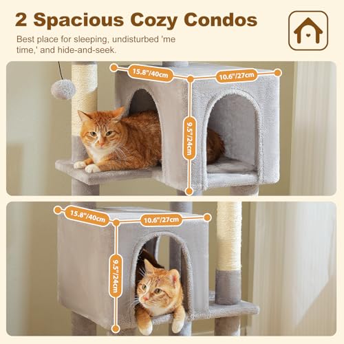 Pink 32” Small Cat Tree with Curved Perch C4549