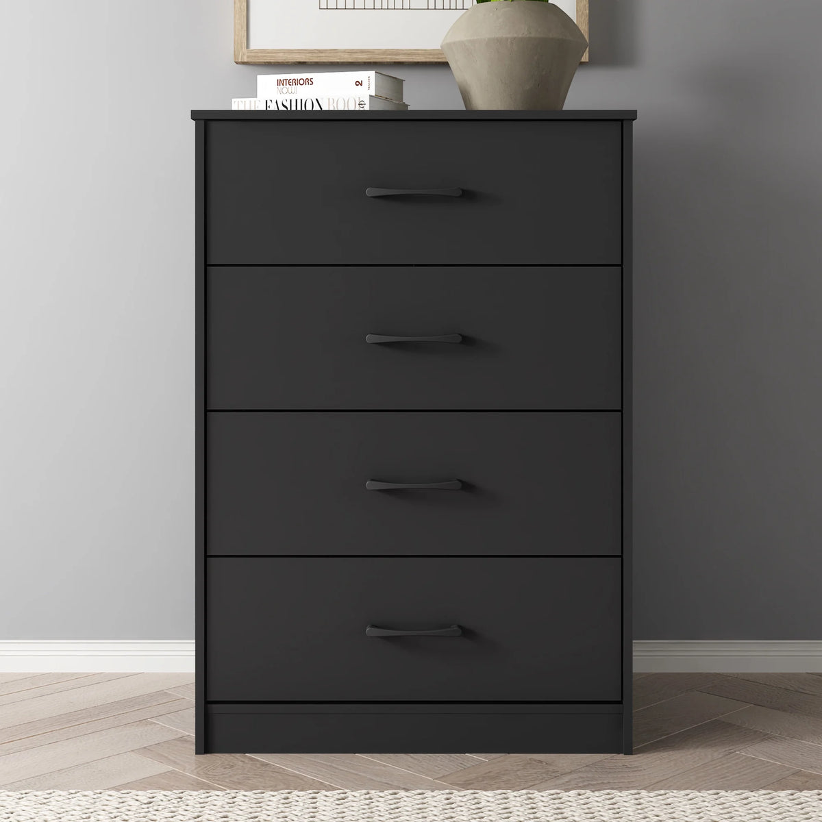 Black 4 Drawer Dresser T193457
