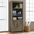 Rustic Gray Finish Bookcase with Doors J644404