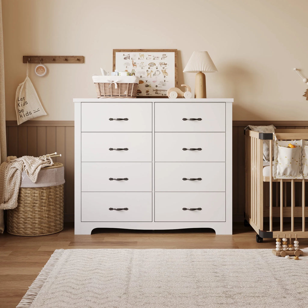 Black 6 Drawer Double Dresser Y330621