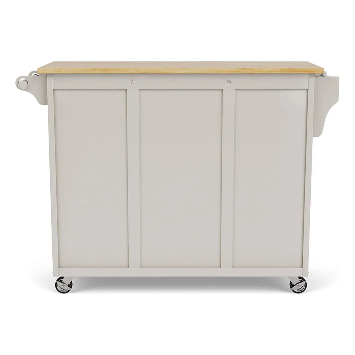 Off White Wood Rolling Kitchen Cart D453620
