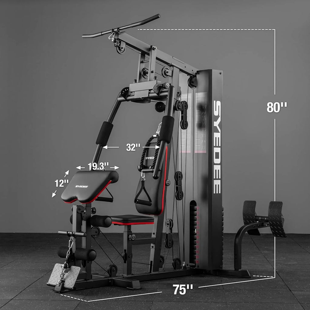 Home Gym Station with 150LBS Weight Stack M376