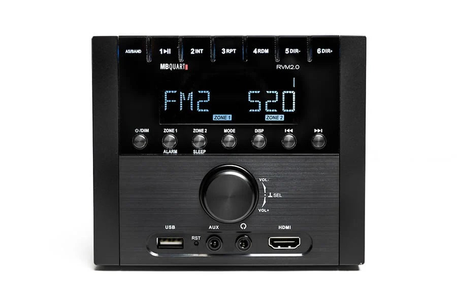 Bluetooth RV Receiver Stereo with 2 Black 6.5 Speakers L540469
