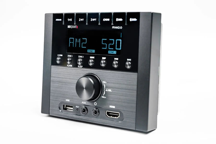 Bluetooth RV Receiver Stereo with 2 Black 6.5 Speakers L540469