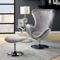 Modern Fabric 2-piece Accent Chair and Ottoman Set R58168