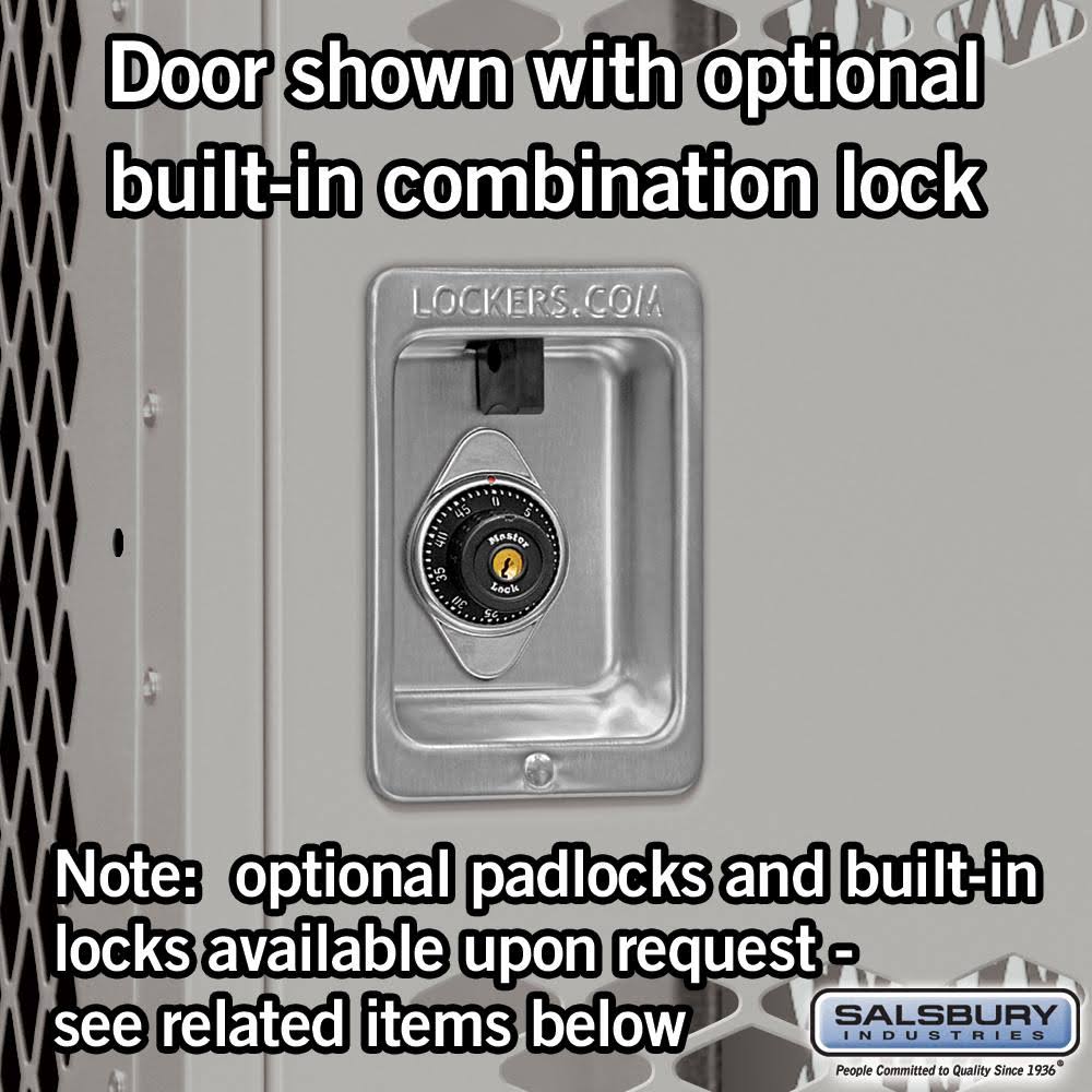 Vented Metal Locker Single Tier Gray Assembled J447735