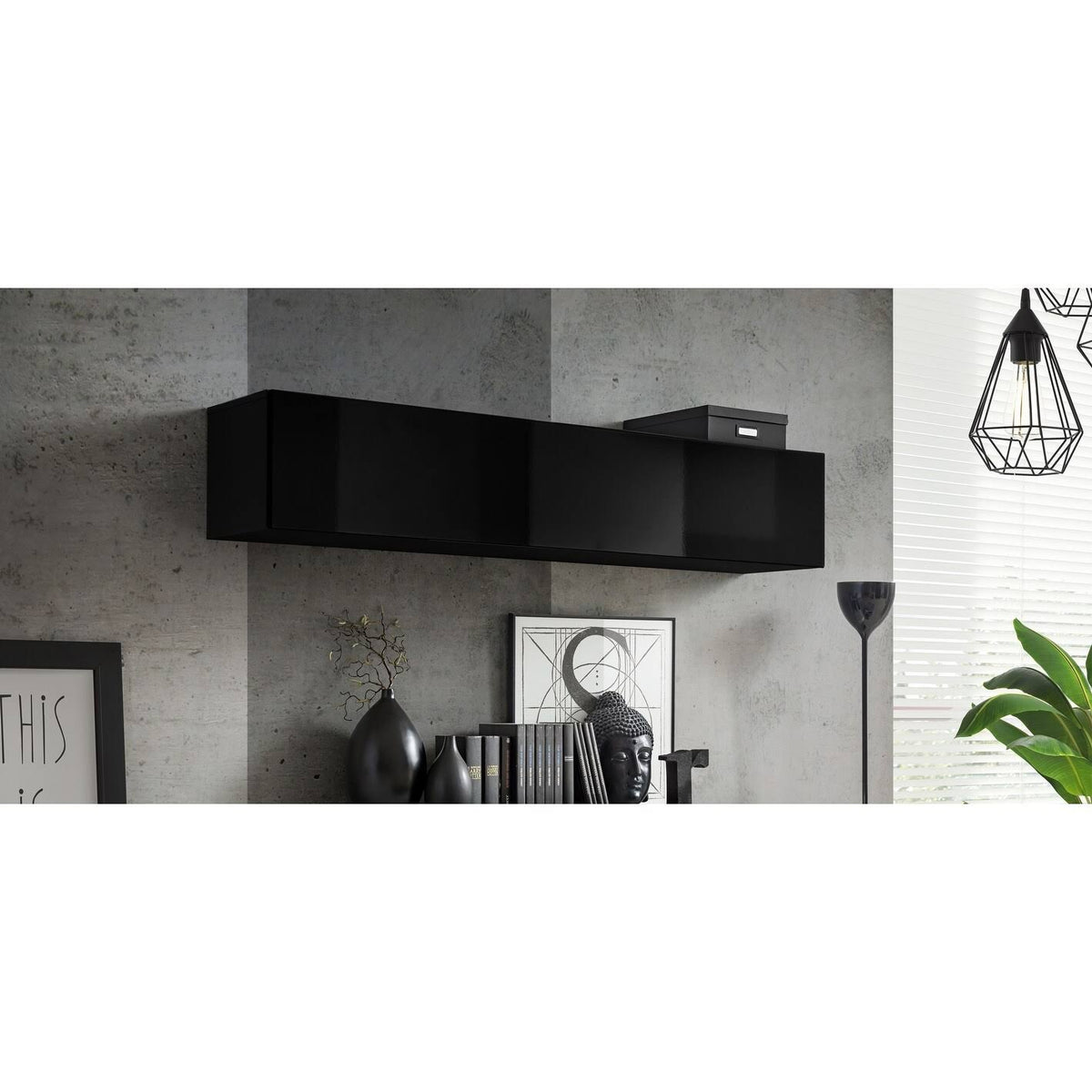 White Wall-Mounted Shelf Cabinet K31842