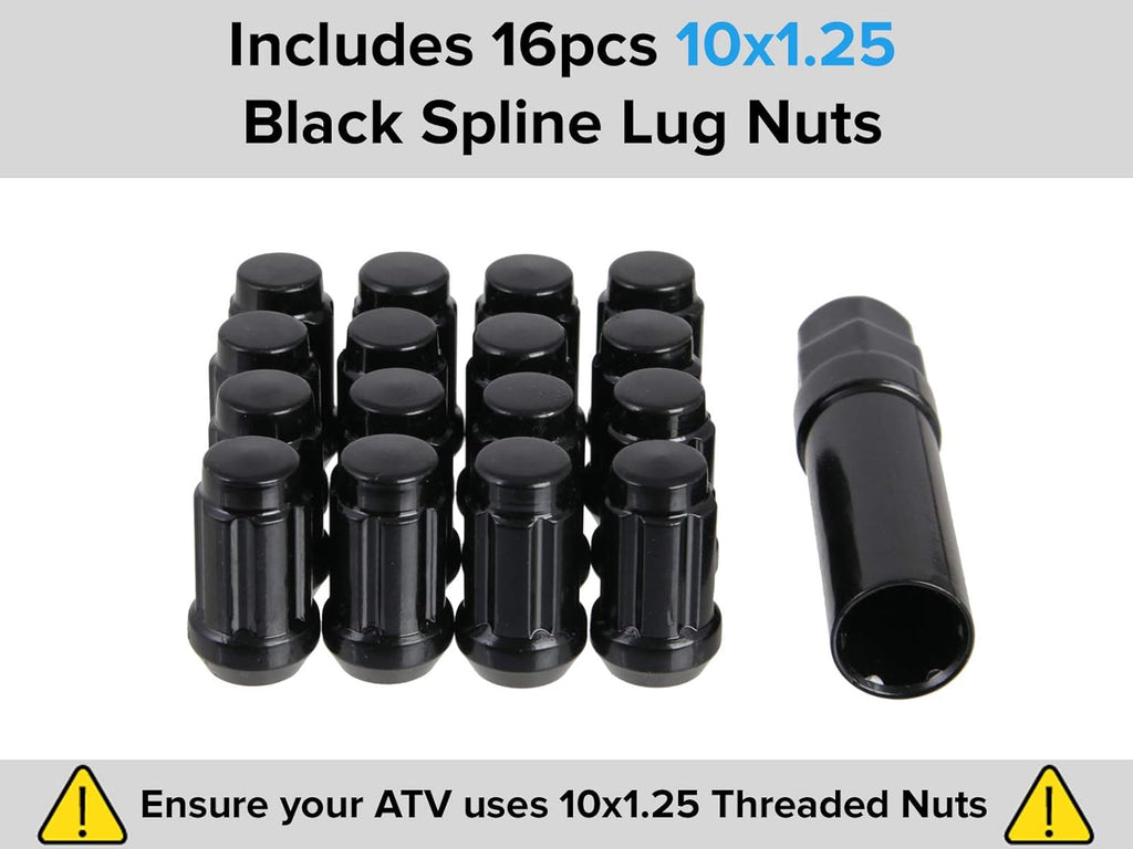 14x7 Black ATV Wheels Set of 4 E81718