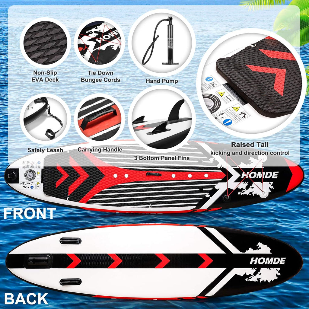 6 Inches Thick Inflatable Paddle Board with Carry Bag R505