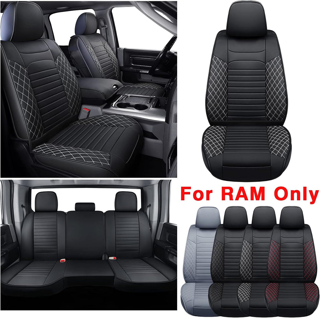 Custom Fit Waterproof Faux Leather Seat Covers Full Set I6641