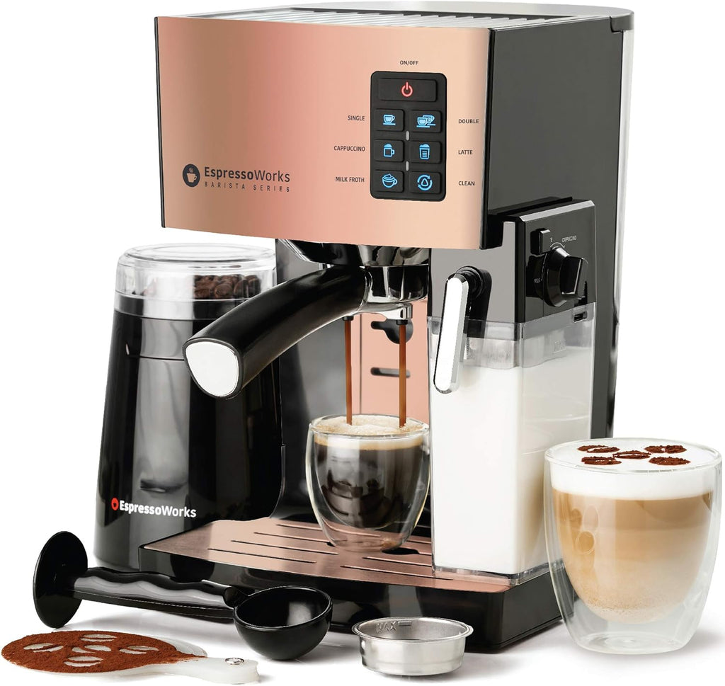 Blue 10 pc All-In-One Espresso Maker with Milk Steamer R52701