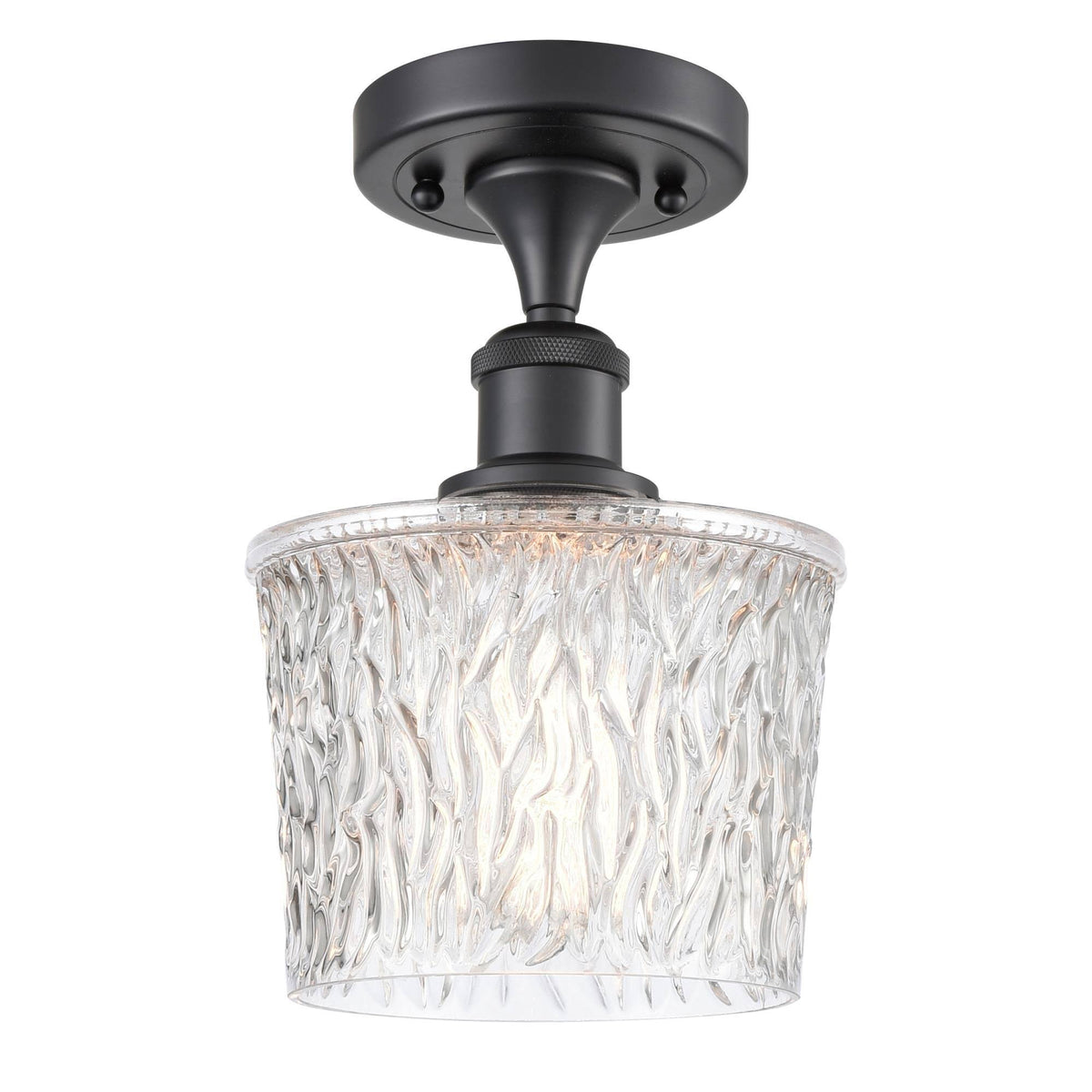 Matte Black 1 Light Semi-Flush Mount E93947