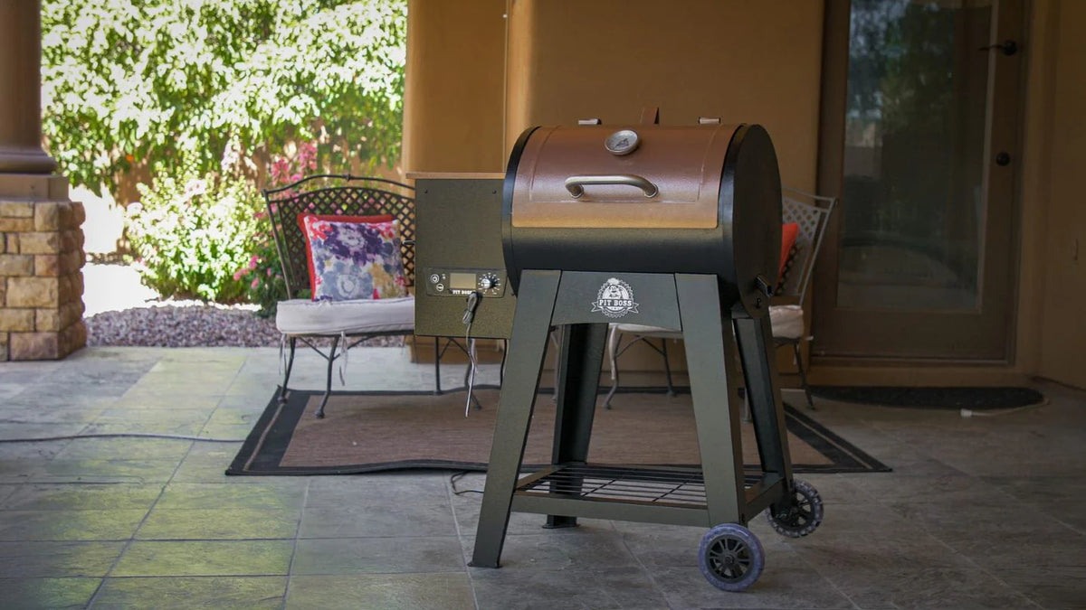 540 Sq. In. Wood Pellet Grill with Flame Broiler and Meat Probe B414