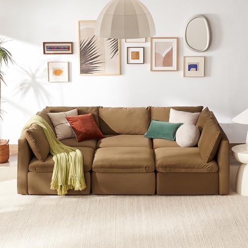 Oversized Modular Sectional Sofa with Storage and Ottoman Chaise S60880