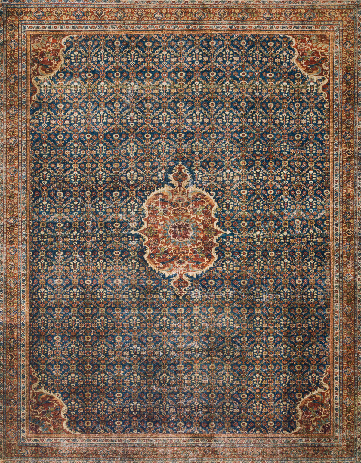 Cobalt Blue Spice Rug Q347