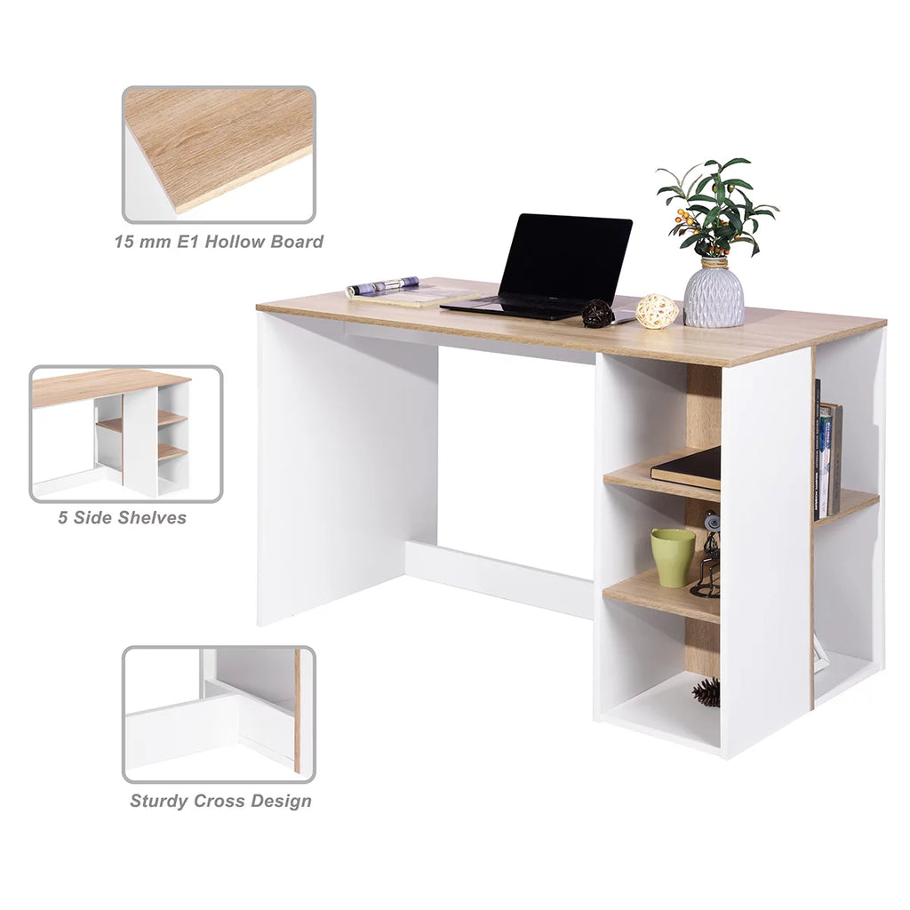 47.2" Computer Desk with 5 Storage Shelves V37372