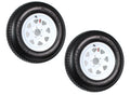 2-Pk Trailer Tire Rim ST205/75D15 15 in. Load C 5 Lug White Spoke Wheel U6978