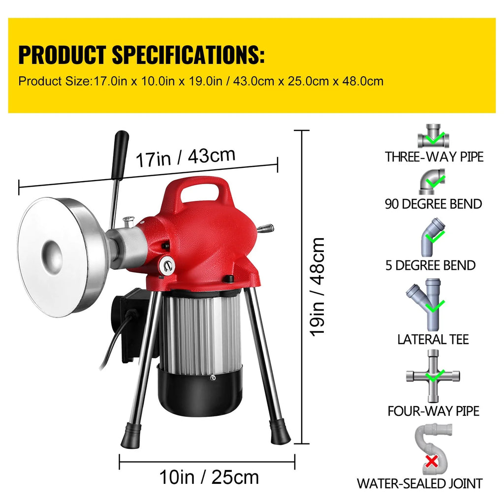 500W Electric Drain Cleaning Machine S36655