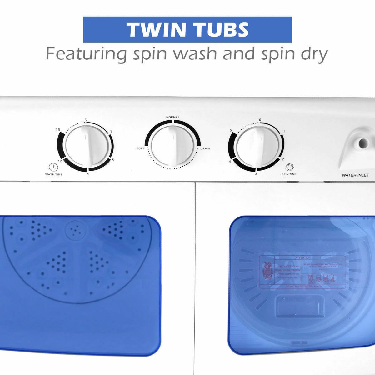 Compact Portable Twin Tub Washing Machine U41038