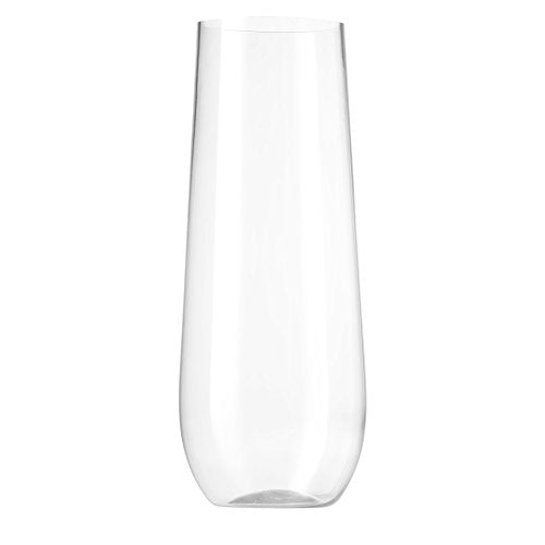 48 Pack 9 Oz Clear Stemless Plastic Champagne Flutes Z834