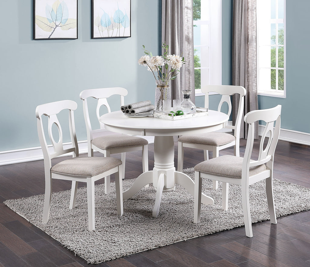 5pc Round Dining Table Set with 4 Cushion Chairs L99715