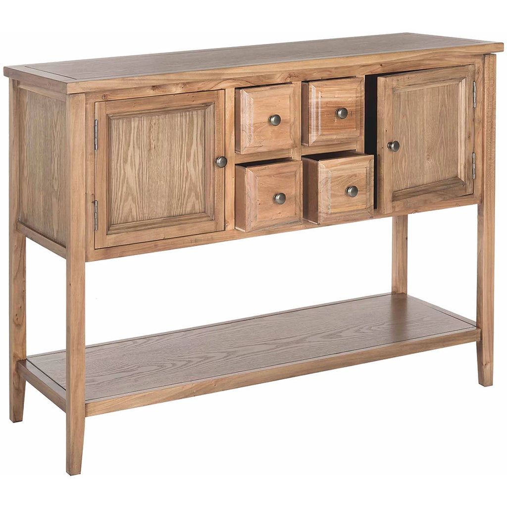 Oak Storage Sideboard with 2 Cabinets & 4 Drawers L9875