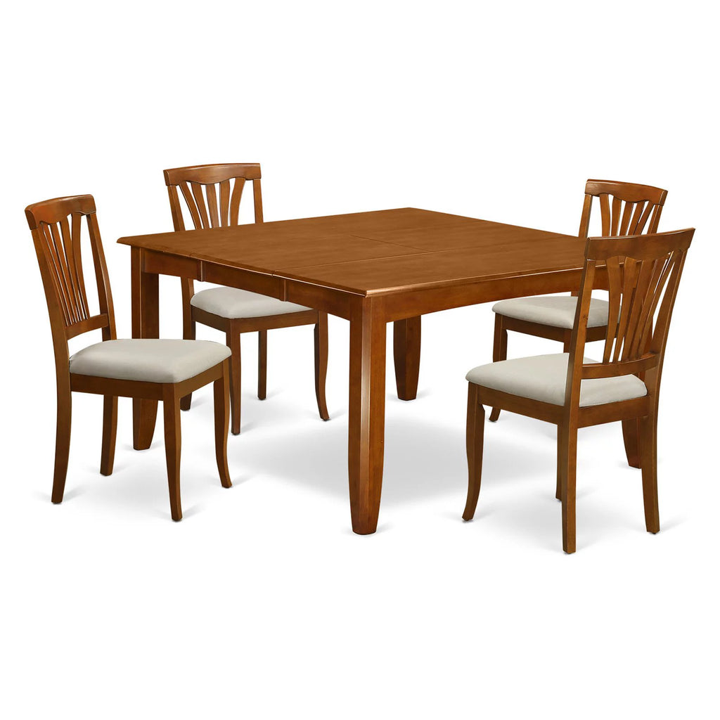 5 Piece Black & Cherry Dining Room Table Set C393885