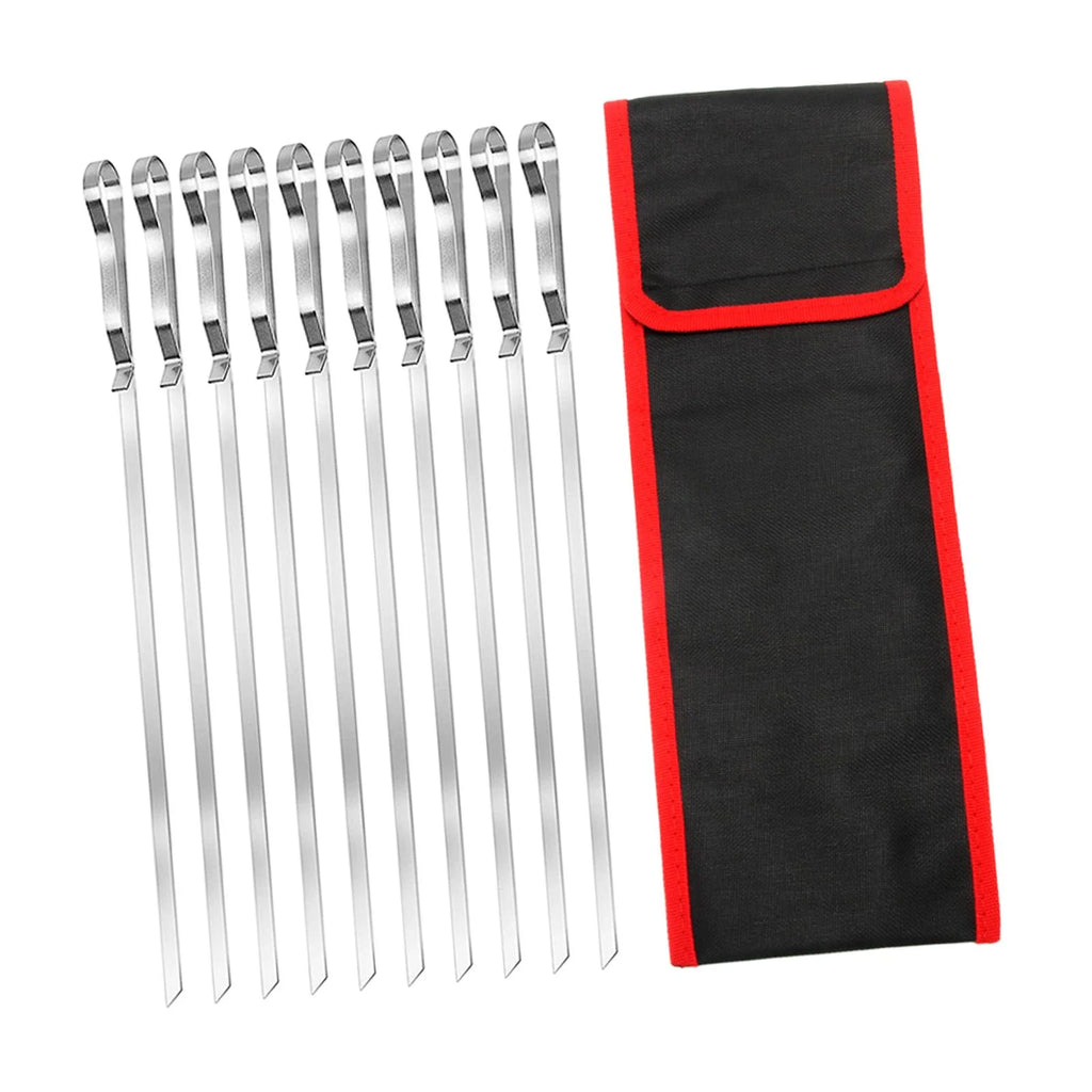 10 Piece Barbecue Skewers with Cloth Bag S725